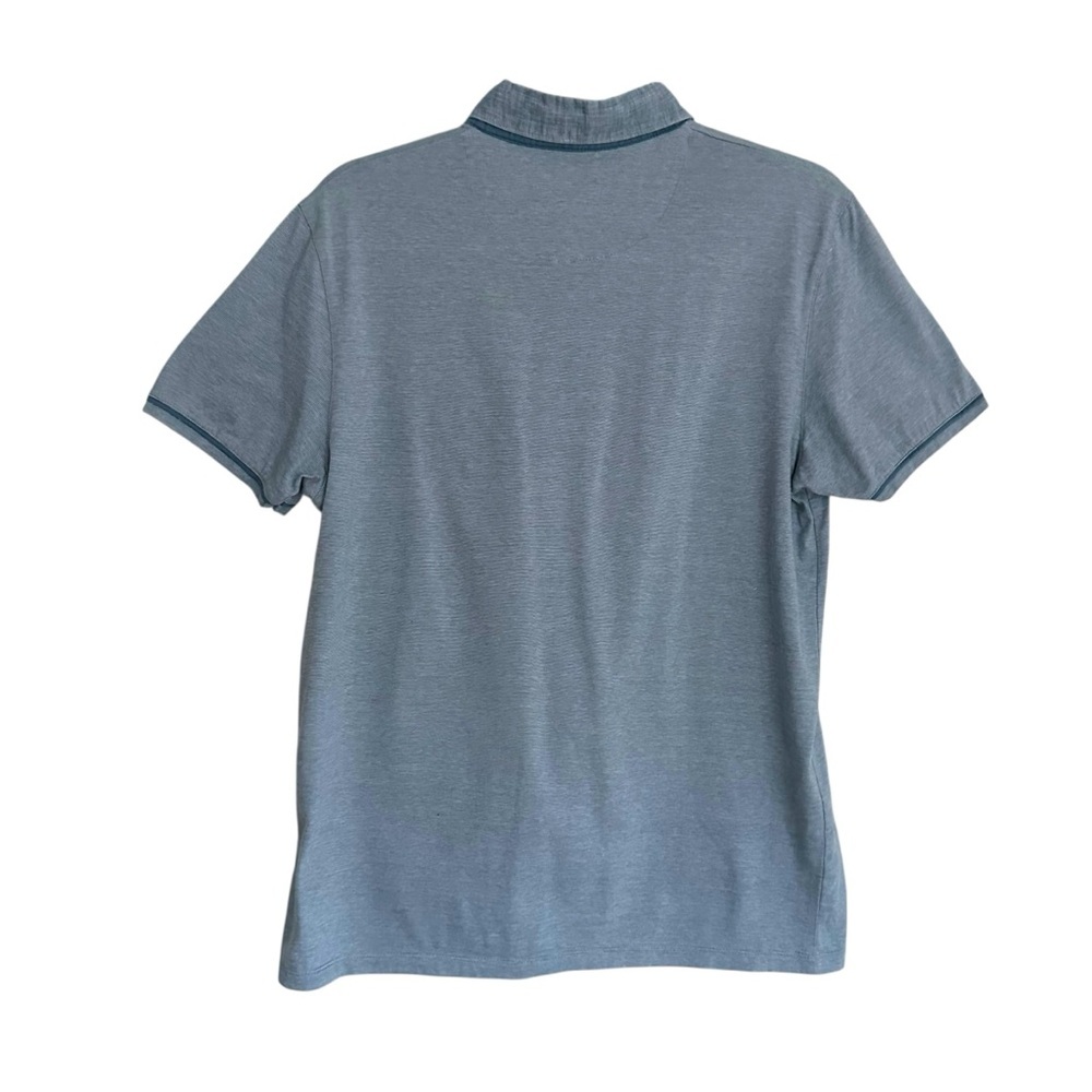 TED BAKER London Blue Button Collar Polo Shirt Pocket Short Sleeve Size L - Picture 4 of 13